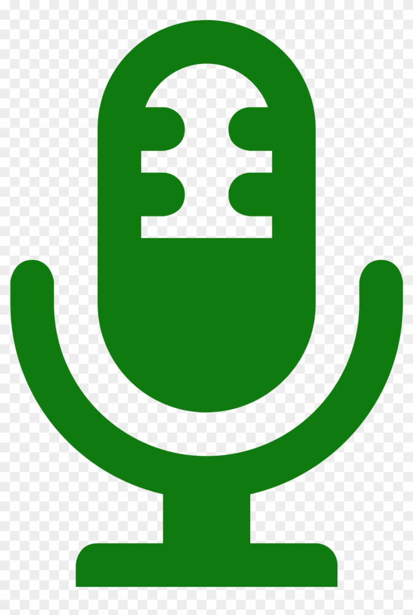 Green Mic Icon Png Clipart #3042924