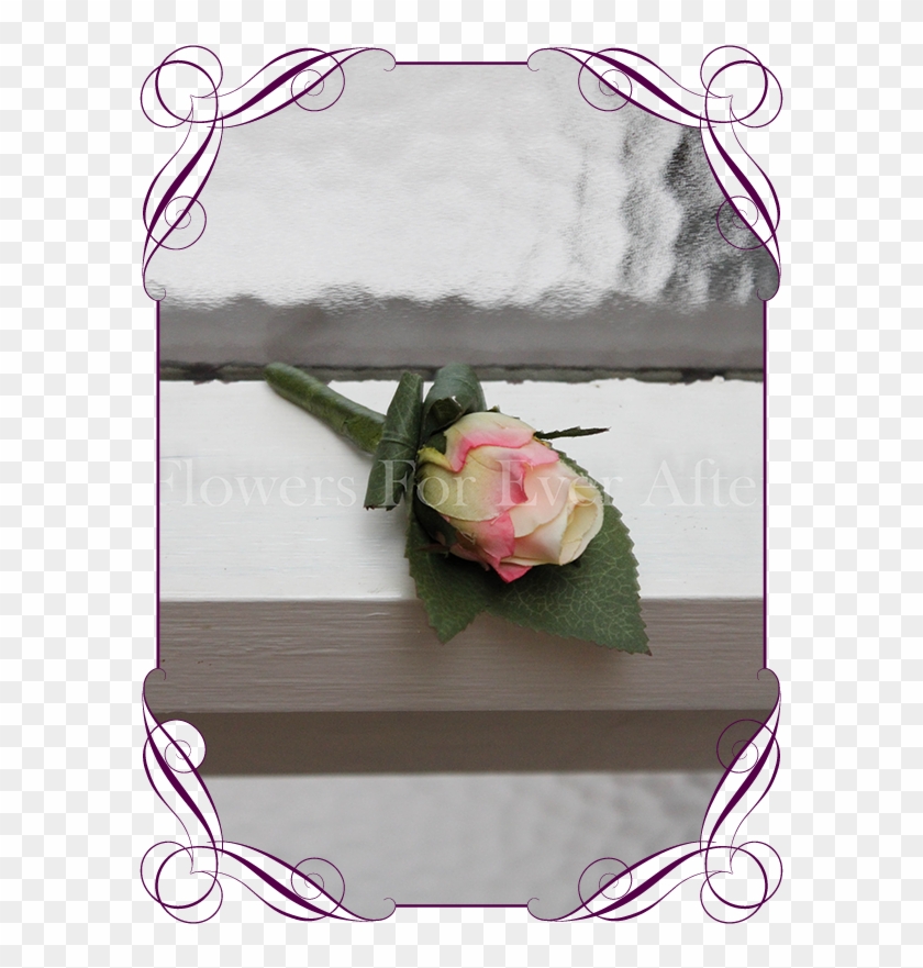 Pastel Coral Groomsman Boutonniere Flowers For Ever - Roses Cake Fuschia Clipart
