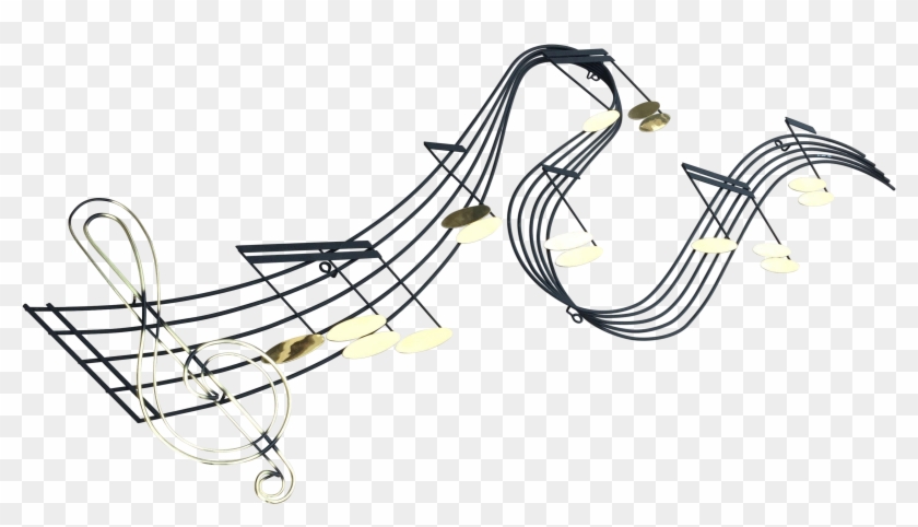 Curtis Jere Musical Notes Wall Sculpture Large Jere - Drawing Clipart