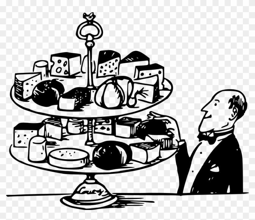 Lou - Plate Of Cheese Drawing Clipart