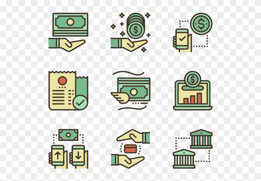 Online Money Transfer-color - Digital Banking Icons Clipart