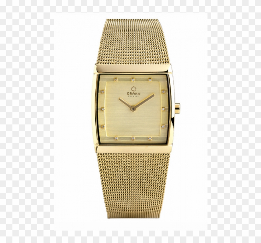 Obaku Gold Tone Square Dial Lund - Obaku Watch Gold Clipart