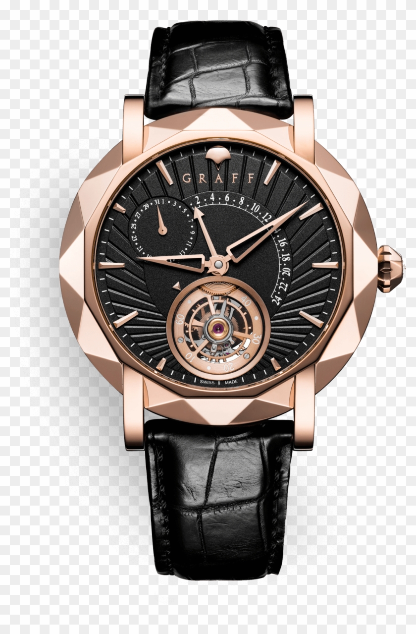 Pink Gold Mens Watches - Arnold And Son Perpetual Moon Black Clipart