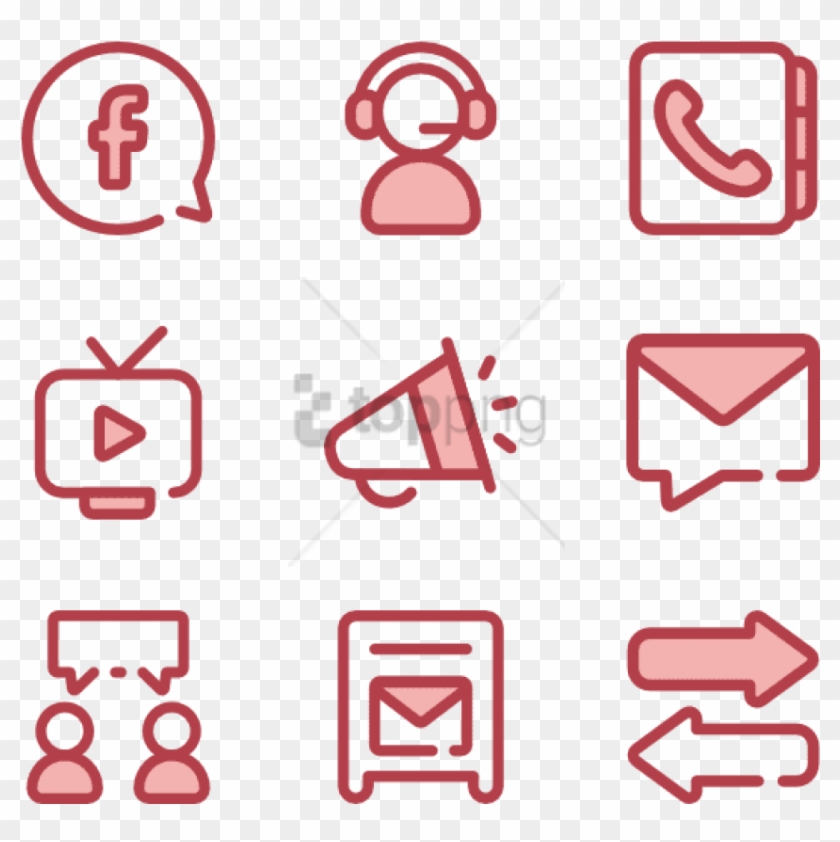 Free Png Communication 50 Icons - Vector Icons Pink Png Clipart #3044508