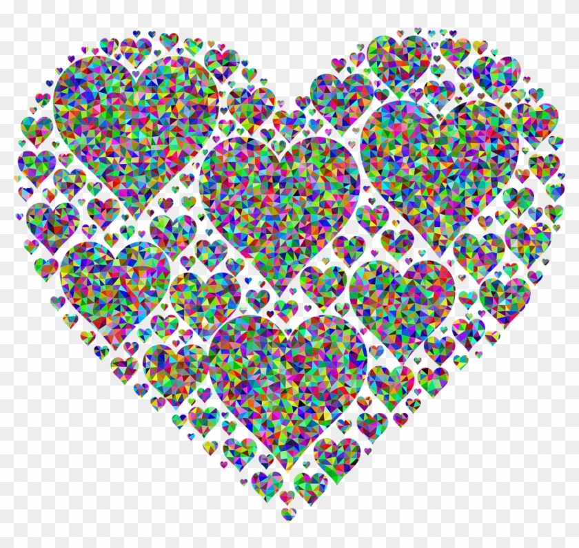 Fractal Colorful Prismatic Png Image - Love Black Heart Emoji Clipart #3044698