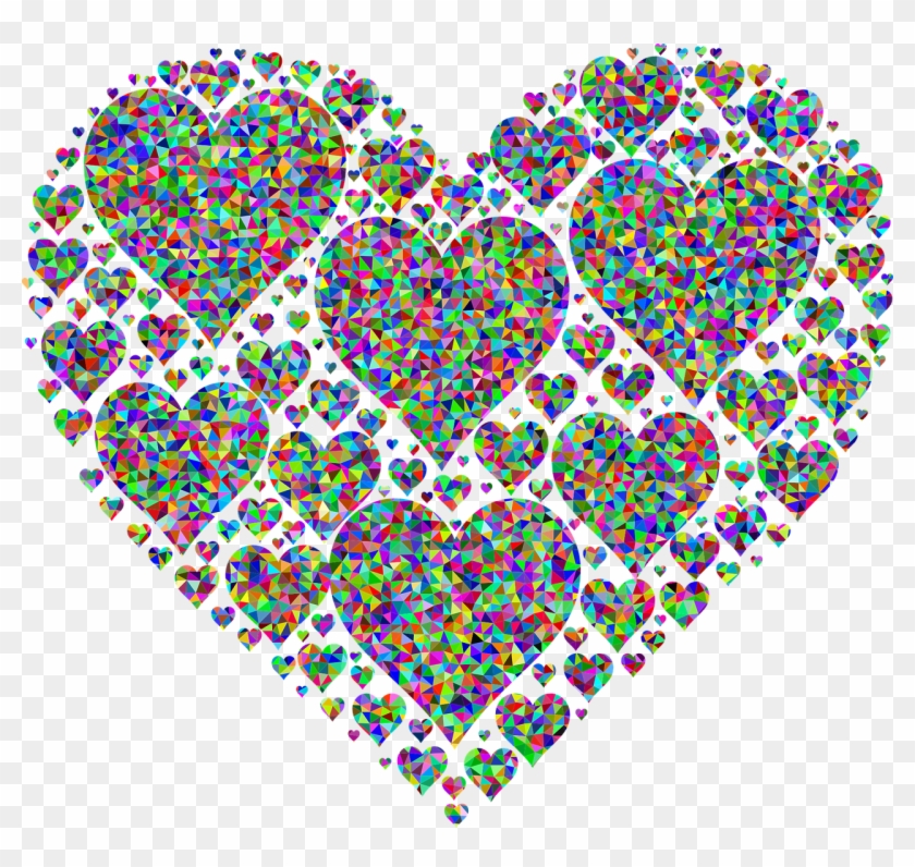 Fractal Colorful Prismatic Png Image - Love Black Heart Emoji Clipart