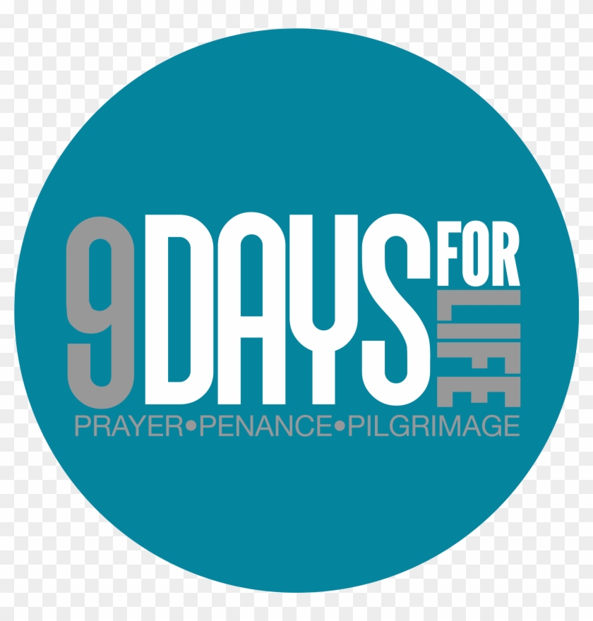 Blue Circle With White And Gray Lettering - 9 Days For Life 2019 Clipart