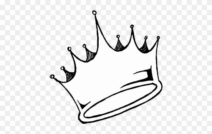 #crown #sticker #outline #blackandwhite #queen #princess - Crown In Graffiti Clipart