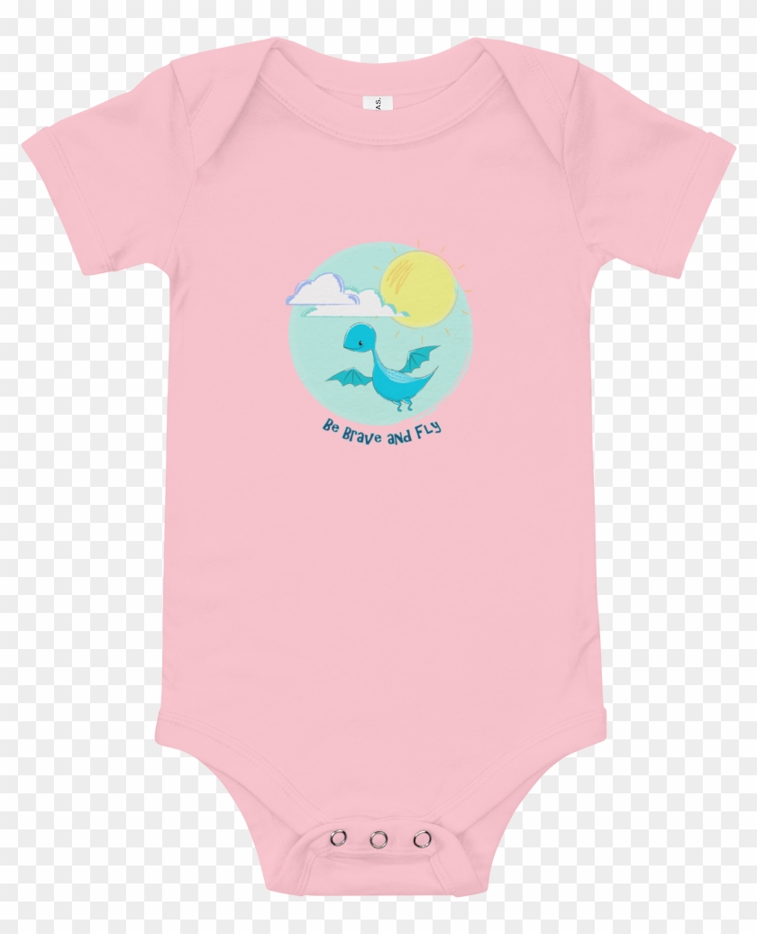 Be Brave And Fly Baby Onesie - Infant Bodysuit Clipart