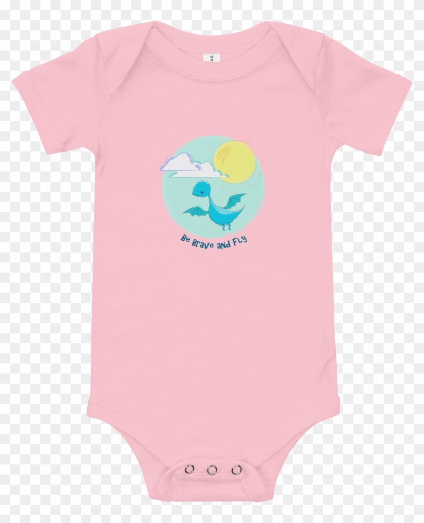 Be Brave And Fly Baby Onesie - Infant Bodysuit Clipart #3049159