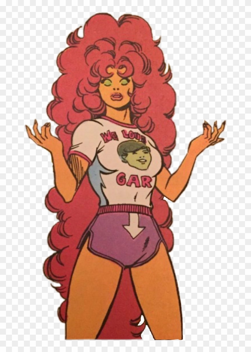 Starfire Sticker - Starfire Curly Hair Clipart