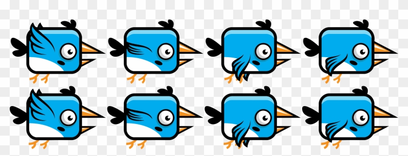 This Free Icons Png Design Of Flying Game Character - Sprite Sheet Bird Png Clipart