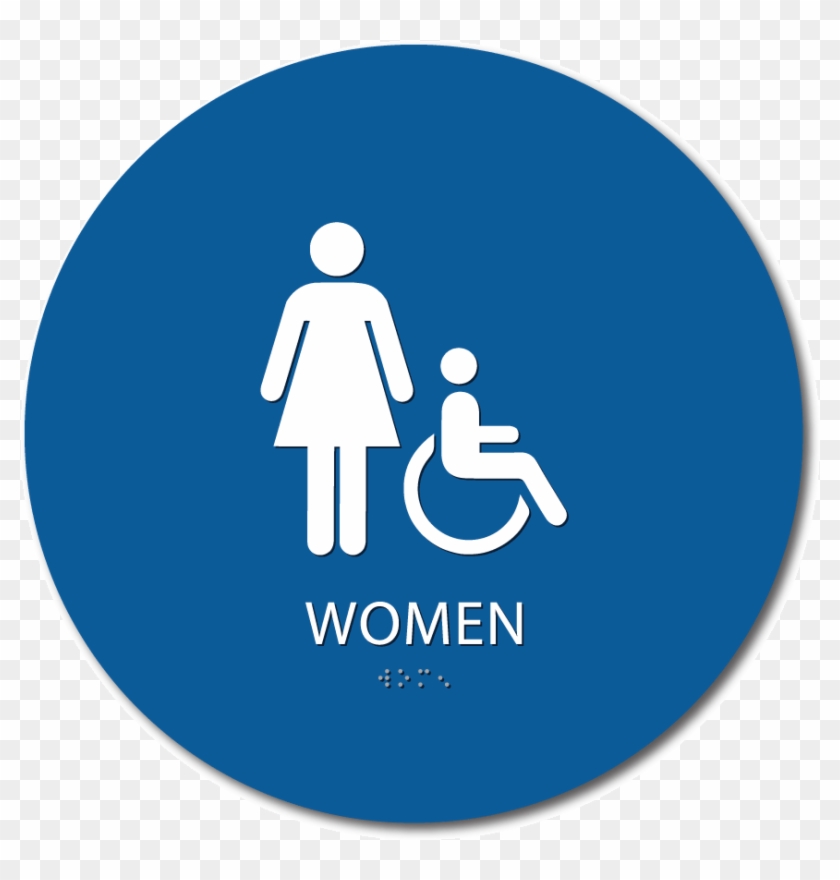 Transparent Ca Sign - Women Handicap Restroom Sign Clipart #3050953