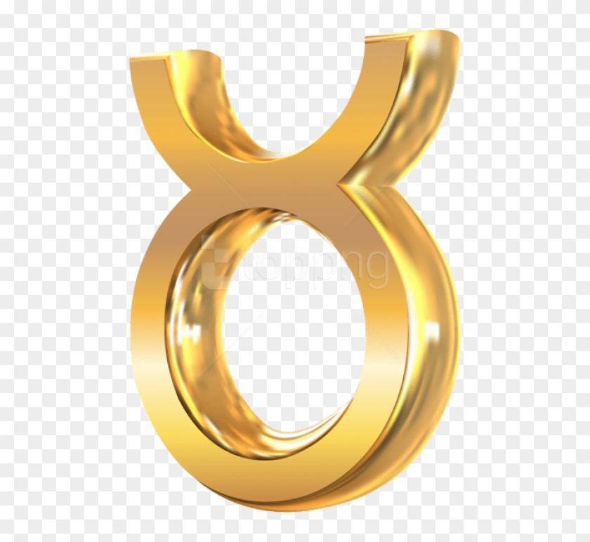 Free Png Download Taurus 3d Gold Zodiac Sign Clipart - Taurus 3d Sign Transparent Png