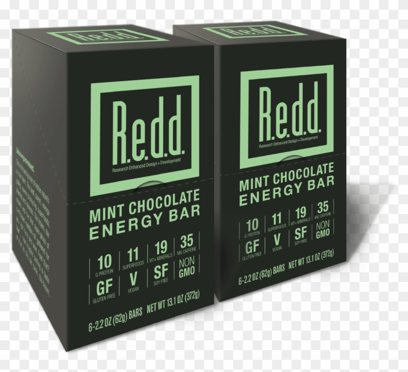 Redd Mint Chocolate Energy Bar - Box Clipart #3051090