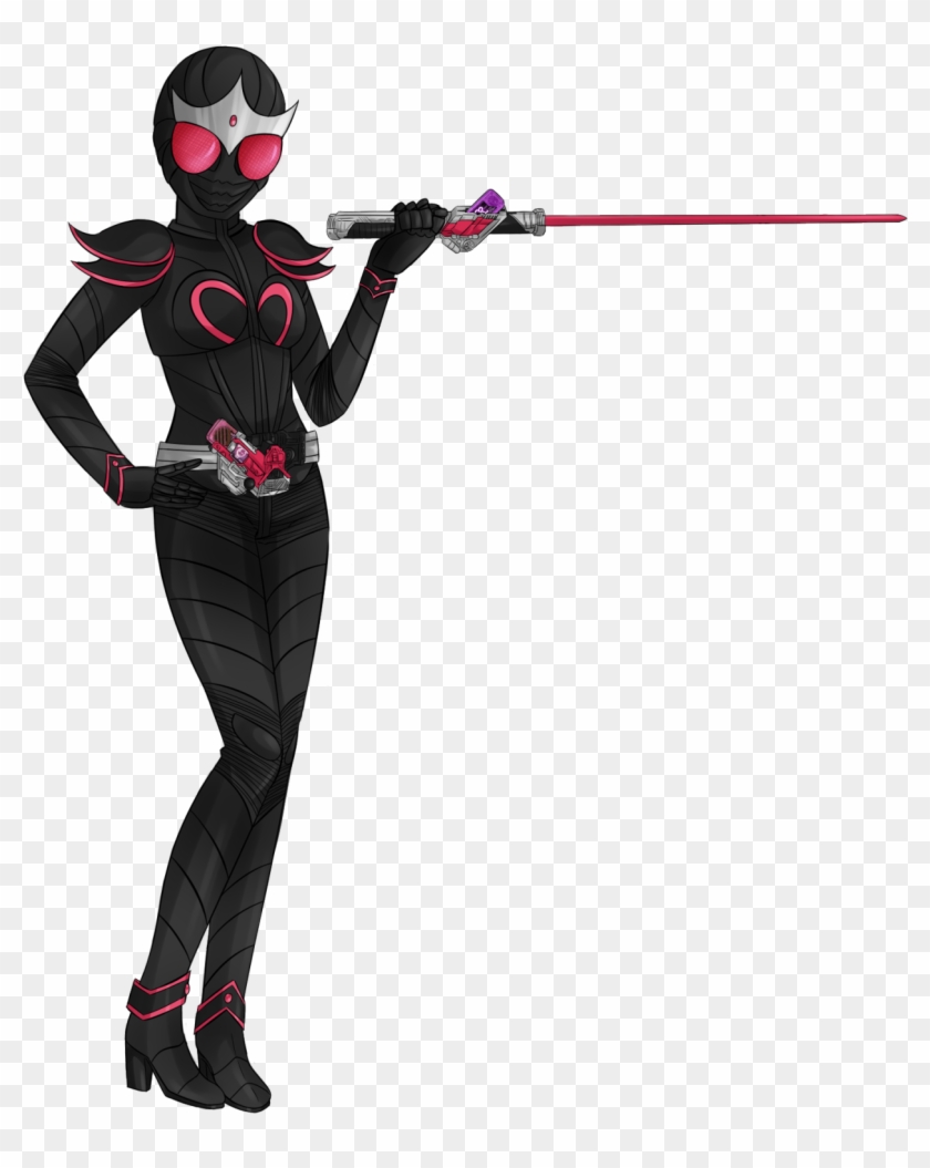 By Placing The Queen Memory Into The Maximum Slot, - Kamen Rider Oc Female Clipart