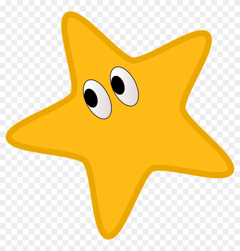 Star Eyes Yellow Smiley Funny Png Image - Star With Eyes Clipart #3051810