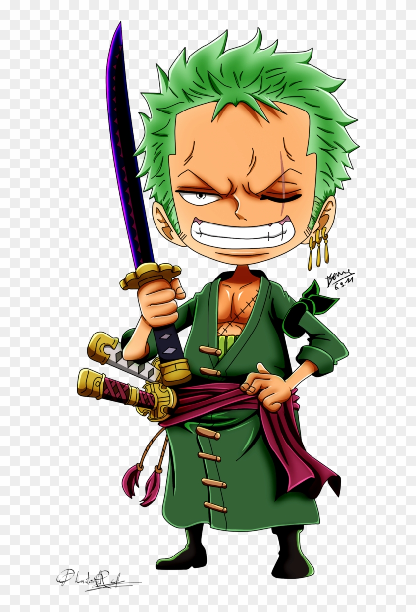Zoro Chibi Png - Zoro Style Chibi Clipart