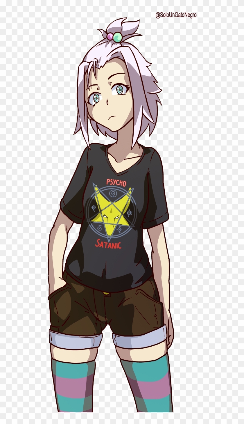 Baphomet And Homika And Etc) Drawn By Soloungatonegro - Satanic Anime Girls Clipart