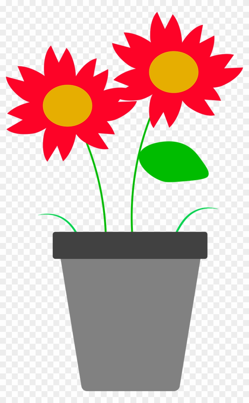 Flower Vase Floral - Vas Bunga Vektor Png Clipart