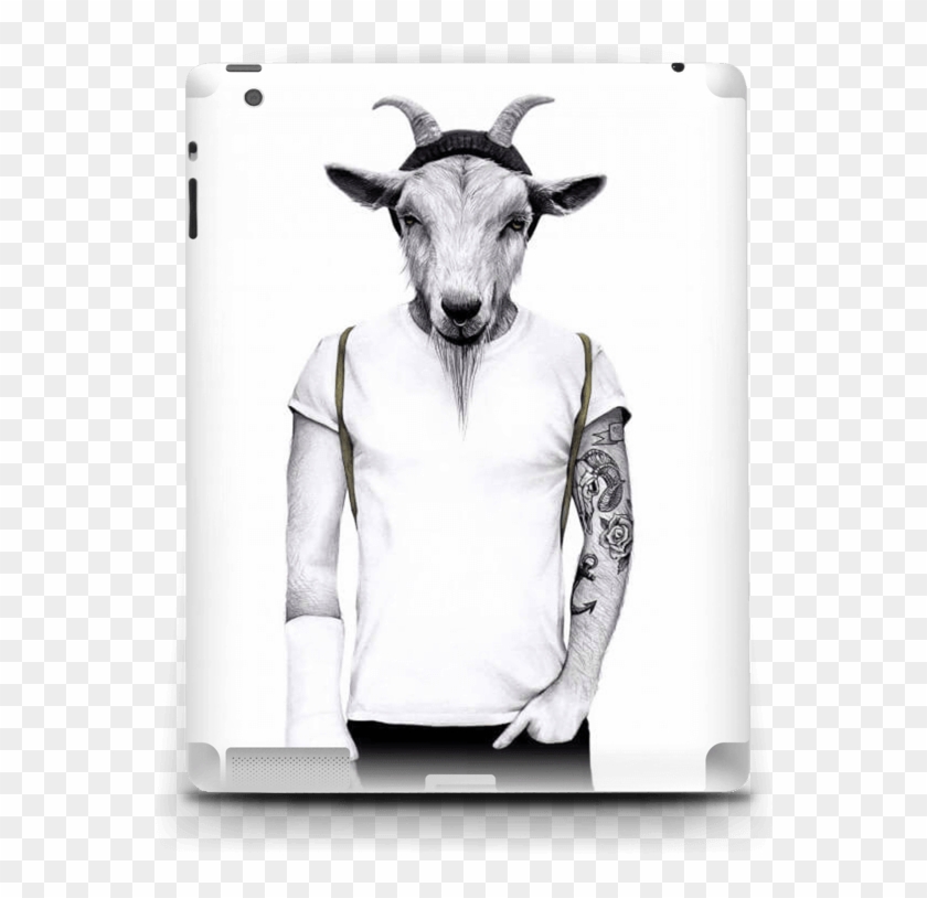 Hipster Goat Skin Ipad 4/3/2 - Plakat Interiør Clipart