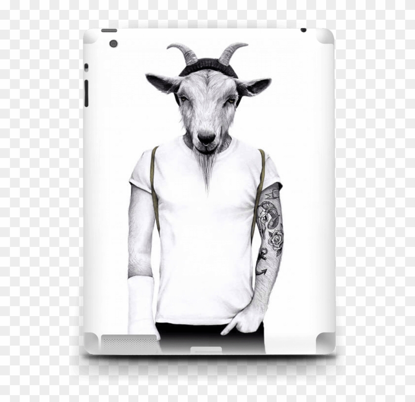 Hipster Goat Skin Ipad 4/3/2 - Plakat Interiør Clipart #3053637