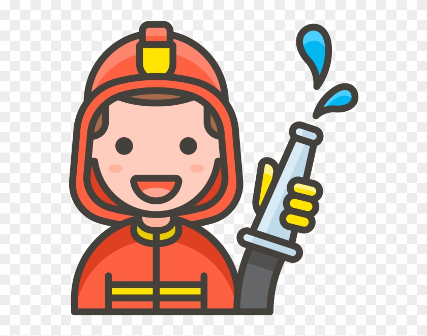 Man Firefighter Emoji - 소방관 Png Clipart #3053714