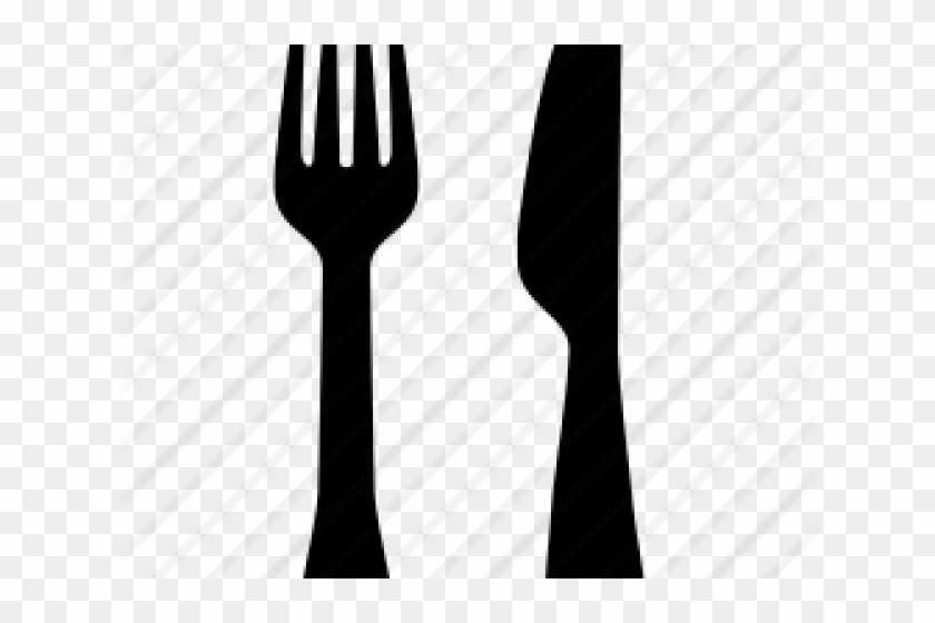 Knife Fork - Silhouette Clipart #3053864