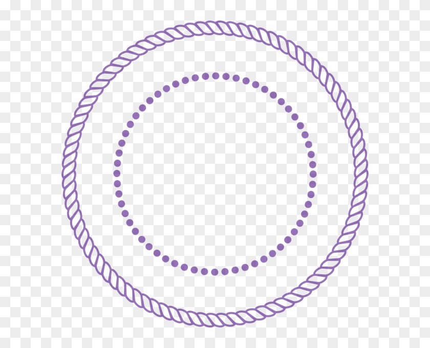 Jpg Black And White Stock Purple Clip Art At Clker - Transparent Rope Circle - Png Download