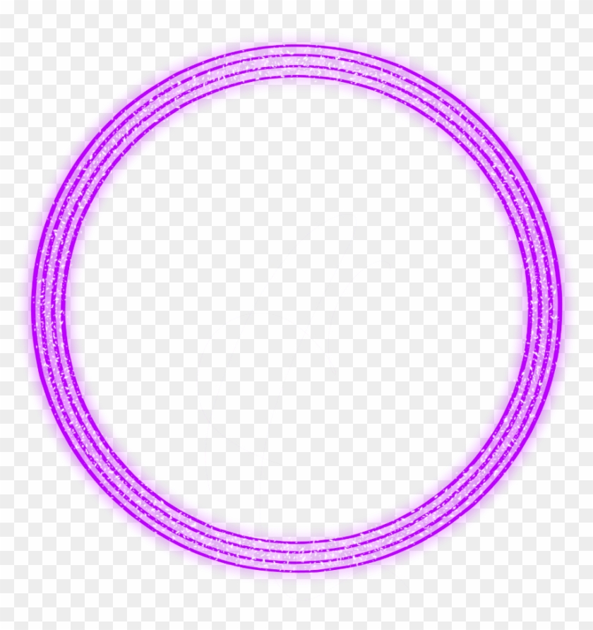 #neon #round #purple #freetoedit #circle #frame #border - Transparent Circle Text Box Clipart #3054144