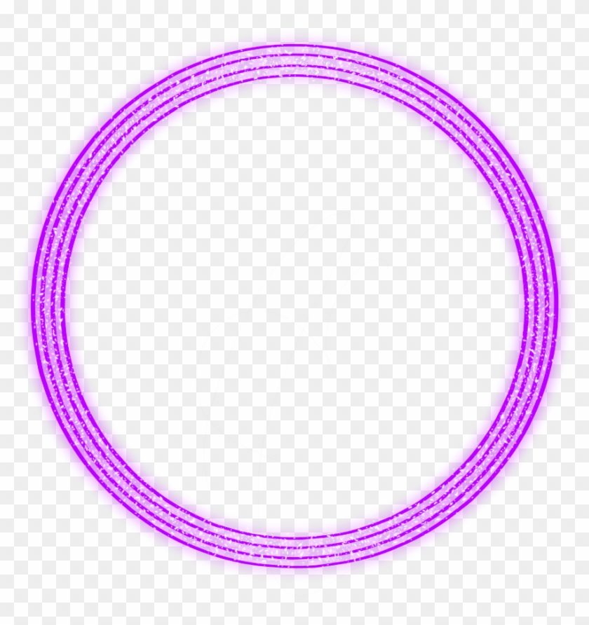 #neon #round #purple #freetoedit #circle #frame #border - Transparent Circle Text Box Clipart