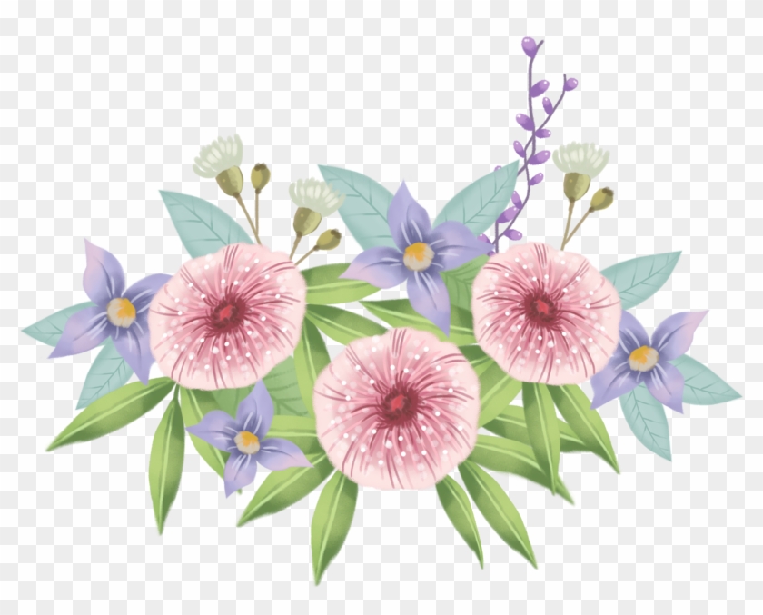 Decoration Hand Drawn Flower Plant Png And Psd - Cartoon Flower Clipart #3054146
