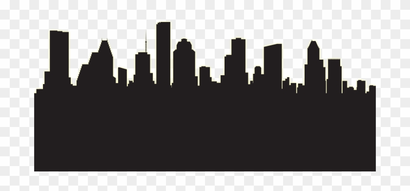 Houston Skyline Transparent - Houston Skyline Silhouette Clipart #3054572
