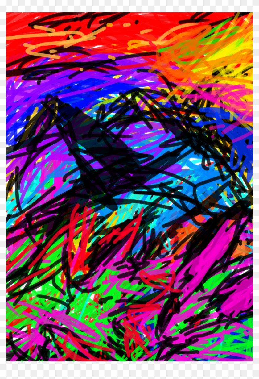 Abstract Cat Plays With Angry Rabbit In The Field - Visual Arts Clipart