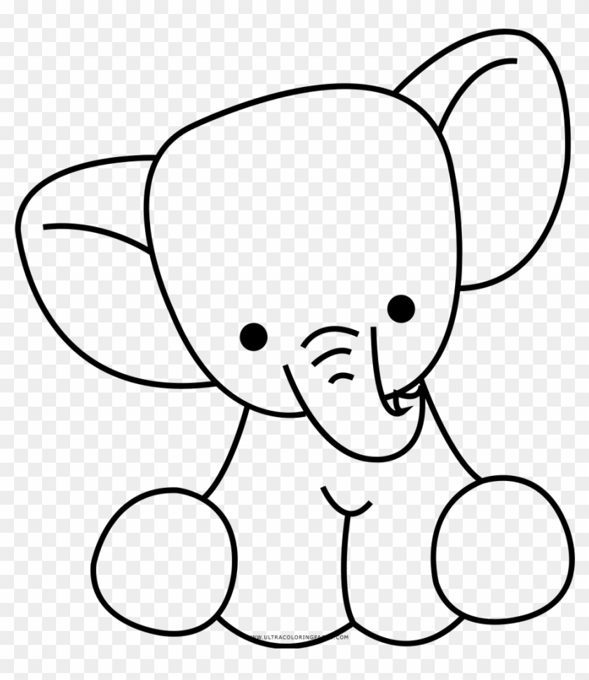 E Coloring Pages - Elefante Desenho Para Pintar Clipart #3055678