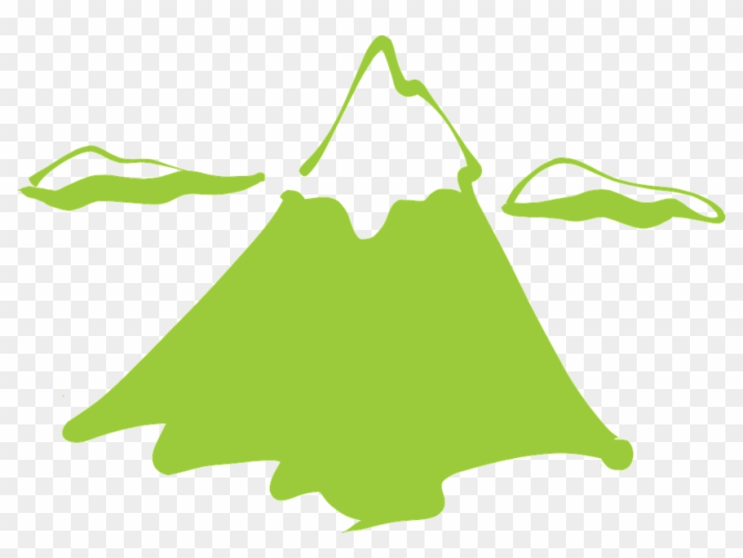 Mountain Snow Clouds - Green Mountain Clip Art - Png Download