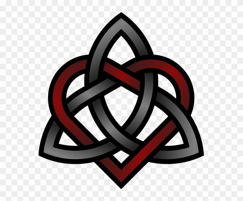 Bleed Area May Not Be Visible - Triquetra Heart Knot Clipart #3056382