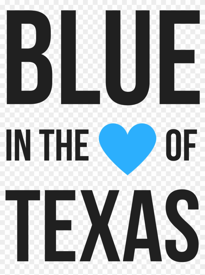 Blue In The Heart Of Texas - Heart Clipart