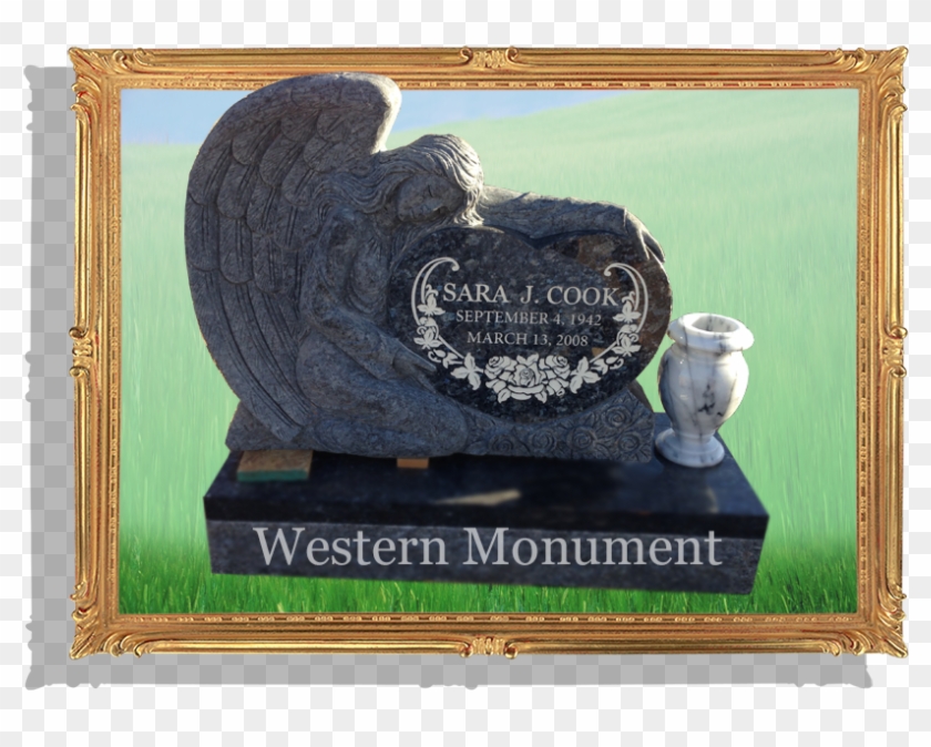 Blue Pearl Angel Monument - Picture Frame Clipart #3056785