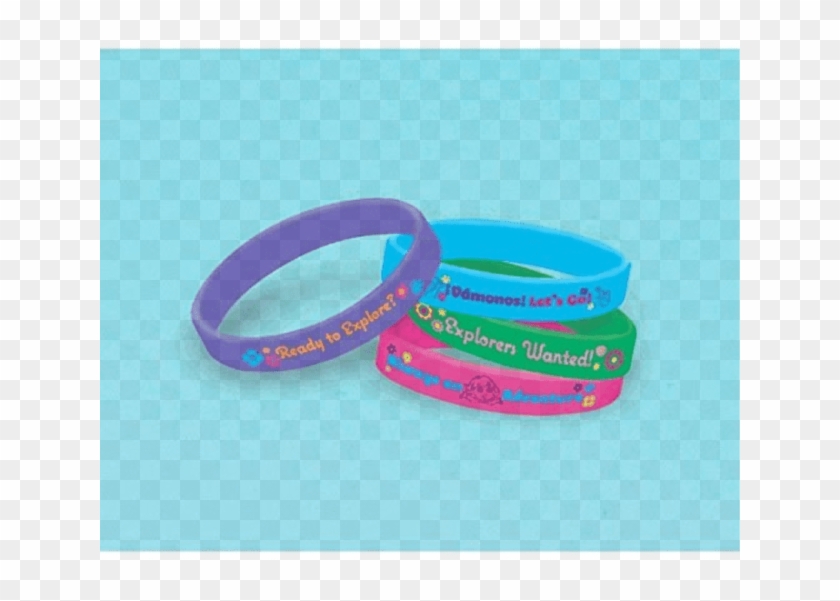 Dora The Explorer Rubber Bracelets 4ct Decoration Favor - Bangle Clipart #3058195