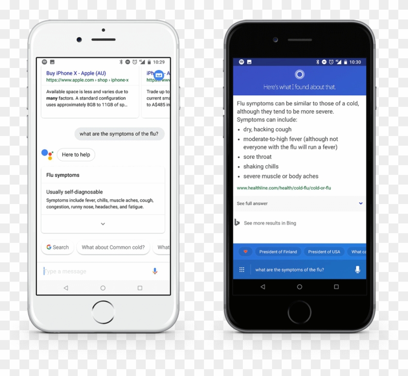 Google Assistant Vs Cortana - Google Assistant Iphone X Clipart