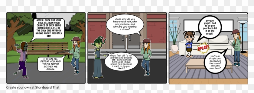 Zombie Girl, Nazgol Baby, Snake Hair Weirdo Boy,nazgol - Cartoon Clipart #3058862