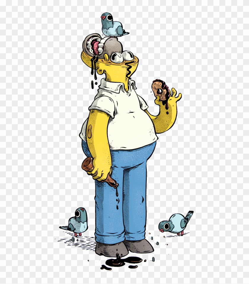 Homer Drawing Fox - Simpsons Digital Art Clipart