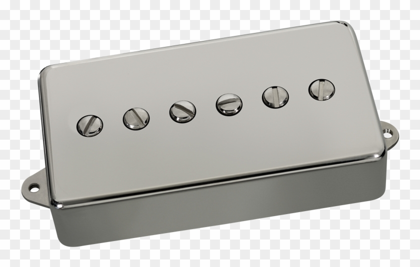 Vintage P90 With Full-size Humbucker Cover - Silver Clipart #3059426
