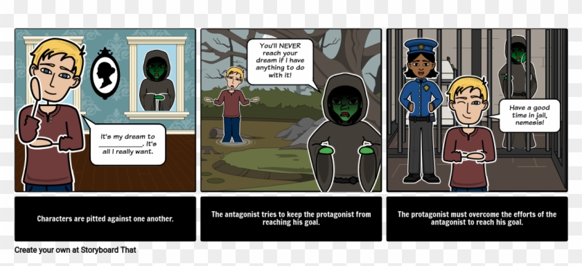 Hombre Vs Hombre - Man Vs Man Storyboard Clipart #3060031