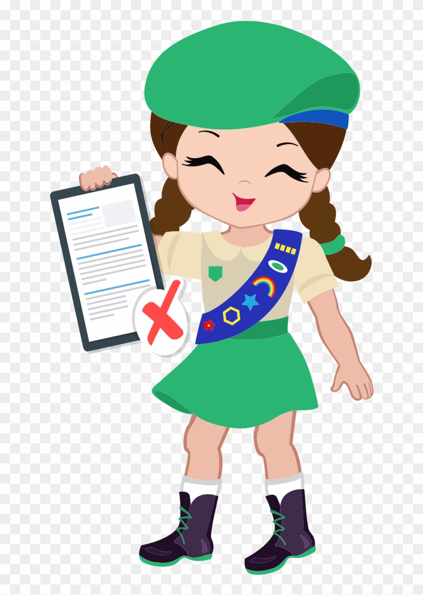 The Opt-out Girl Scout Believes In Honesty, Confidentiality - Girl Scouts Cartoon Characters Clipart