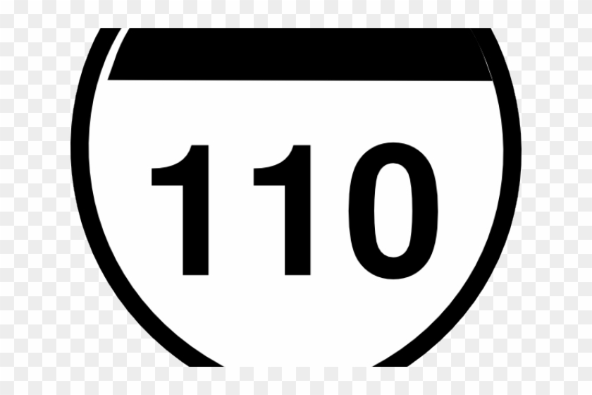 Freeway Clipart Interstate Sign - Circle - Png Download