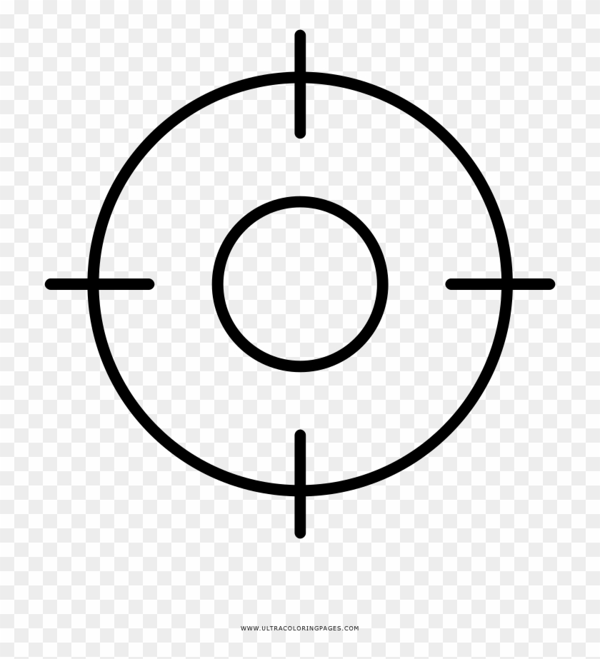 Crosshair Coloring Page - Sophos Clipart #3060844