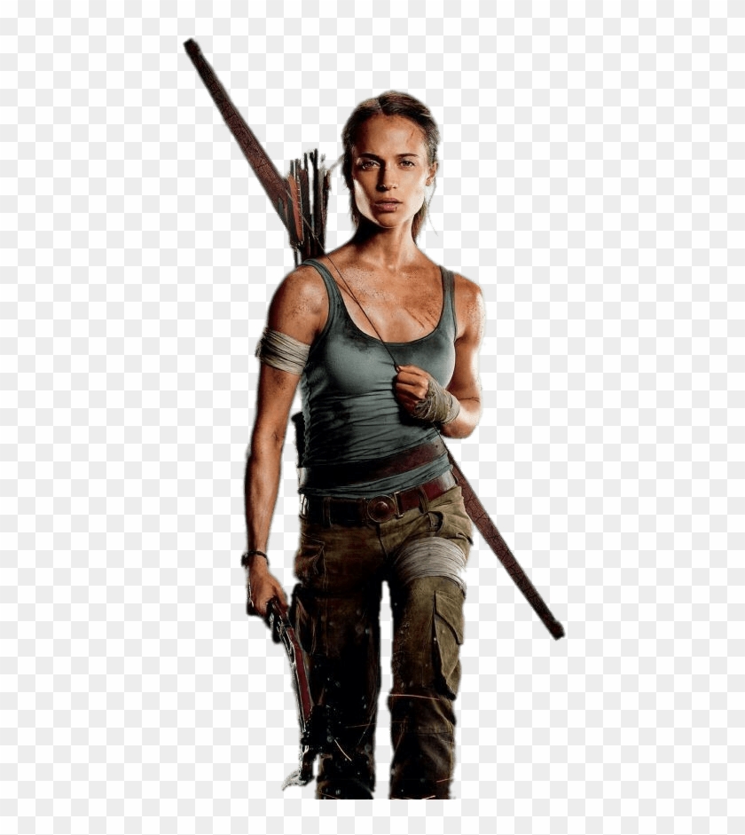 At The Movies - Alicia Vikander Tomb Raider Weapons Clipart