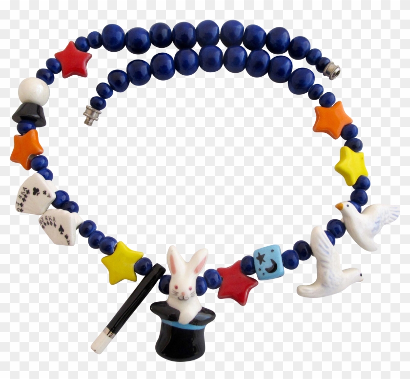 Vintage Flying Colors Magic Hat Ceramic Necklace - Arch Clipart